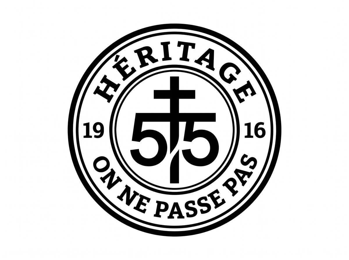 Tee shirt HERITAGE 55 - Croix de Lorraine N°1 blanc