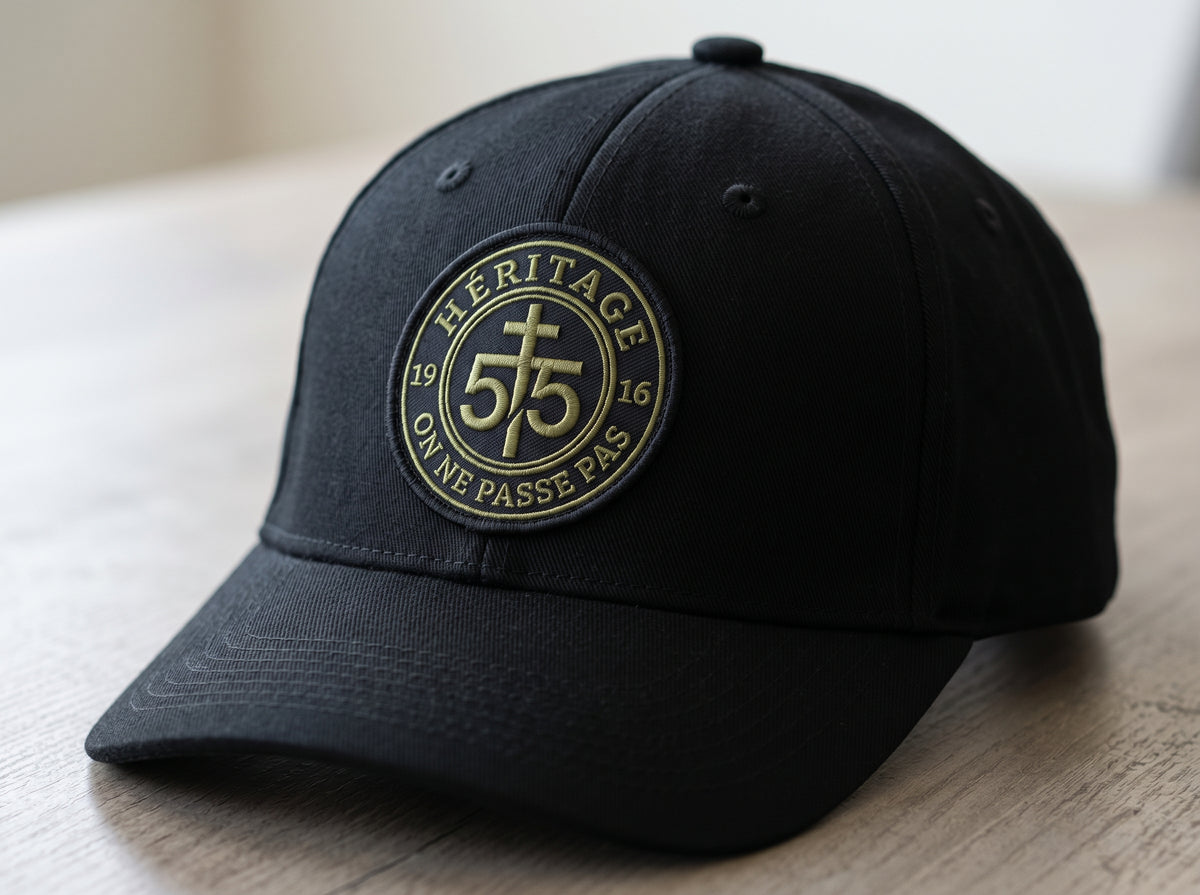 casquette HERITAGE 55 - Croix de Lorraine N°2 Noir