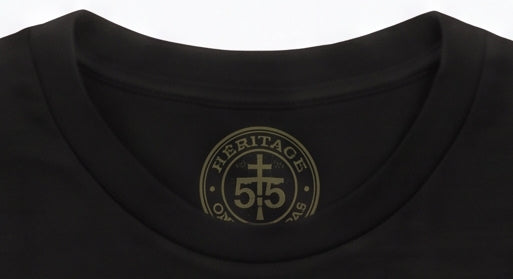 Tee shirt HERITAGE 55 - Croix de Lorraine N°1 Noir