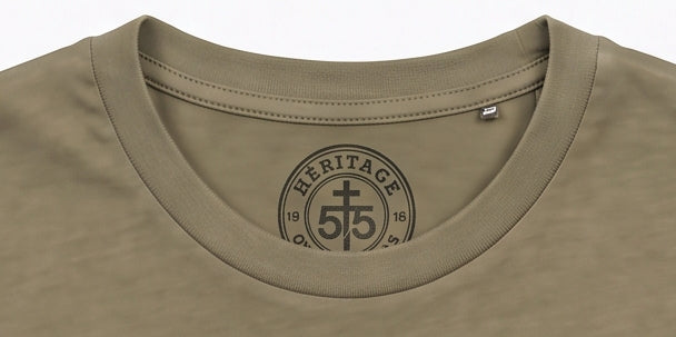 Tee shirt HERITAGE 55 - croix de lorraine N°2 kaki